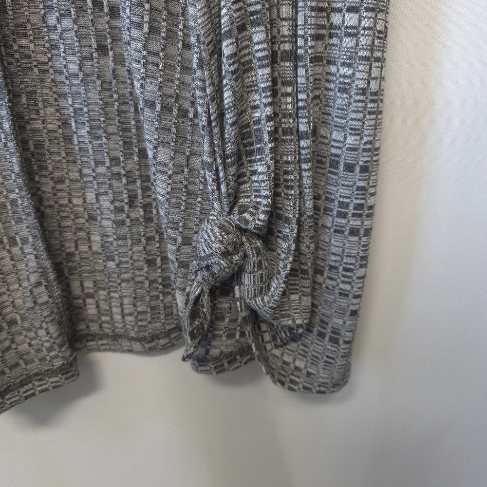 Gray Patterned Long Cardigan - Picture 3 of 4